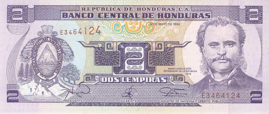 2 Lempiras 12.3.1994 p.72c